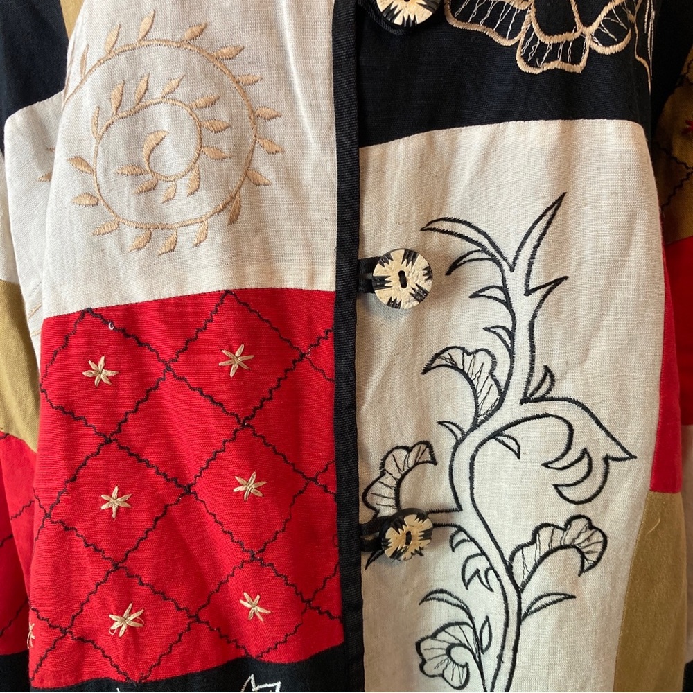 Allure Patchwork Embroidered Lined Jacket 1x - image 4